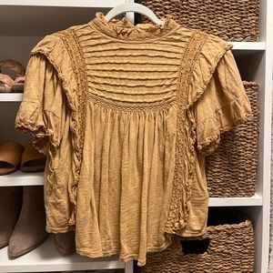 Free people yellow blouse
